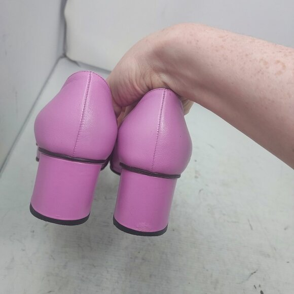 Gucci Marmont GG Candy Mousse Pink Smooth Leather Fringe Pump - Picture 10 of 12